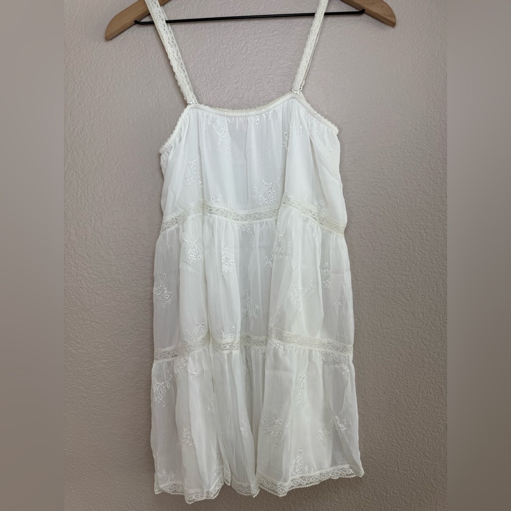 Victoria’s Secret Angels Y2K White Lace Tiered Babydoll Slip Chemise Medium
